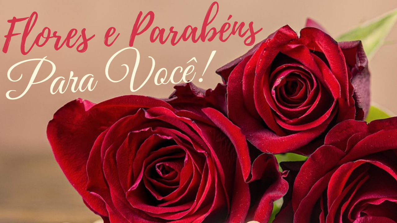 mensagem de aniversario com parabens e flore