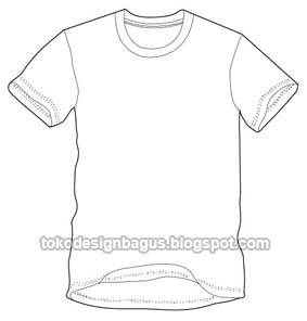 cara membuat pola baju  template  desain kaos menggunakan 