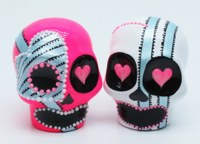 Skull Lover Wedding Cake Topper 0038