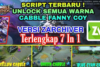 CARA MENGUBAH WARNA KABEL FANNY SESUAI SELERA KALIAN DENGAN MENGGUNAKAN MOBILE LEGENDS