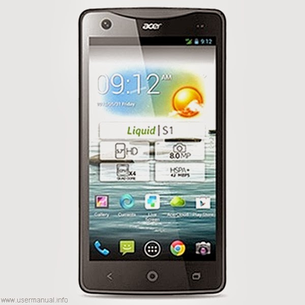 Manual User Guide PDF: Acer Liquid S1 user guide manual PDF