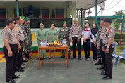 Cara Unik Polres Lampung Utara Berikan Ucapan Selamat HUT TNI KE-73