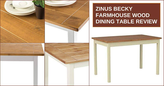 Zinus Becky Farmhouse Wood Dining Table