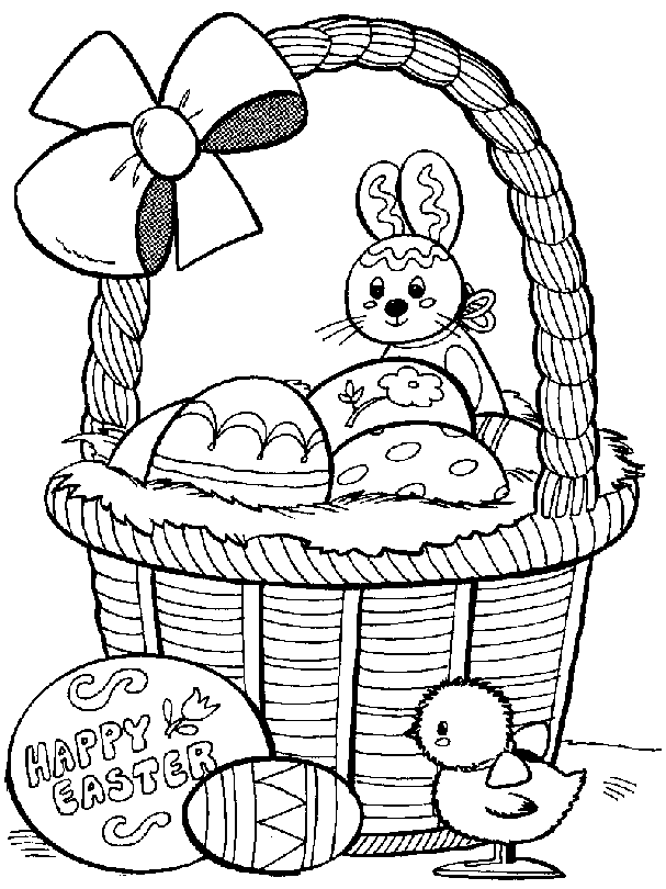 printable happy easter coloring pages. Happy Easter Coloring Picture