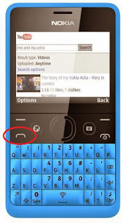 Nokia Asha 210 restart on pressing Call Button