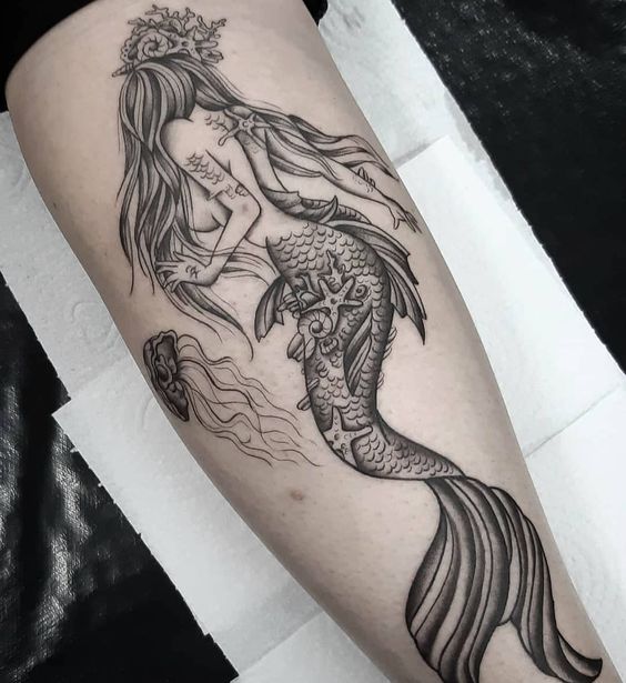 Mermaid-with-Jellyfish-Tattoo