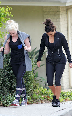 Kim Kardashian out for a jog Pics