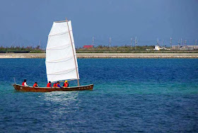 wooden sailing sabani boat