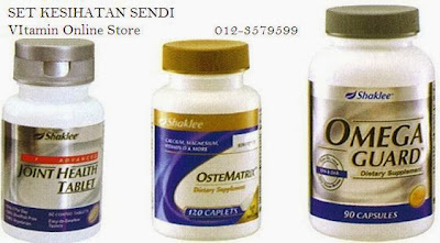 set kesihatan sendi shaklee, advanced joint health tablet, ostematrix, omega guard