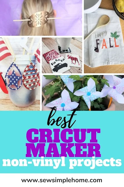 The best Cricut Maker projects that aren't vinyl projects.  Instead you'll use leather, faux leather, Infusible Ink, felt, and fabric. #cricutcreated