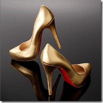 Christian Louboutin Metallic Pump Gold