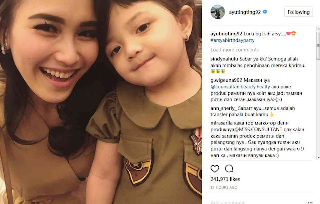 Pamer Foto Bareng Arsy, Ini Yang Di Terima Ayu Ting Ting Dari Netizen