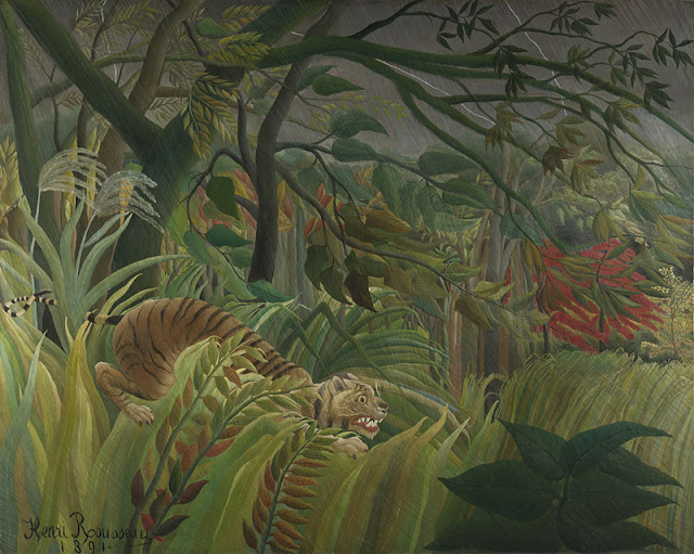 Henri Rousseau - Tormenta tropical con un tigre - 1891
