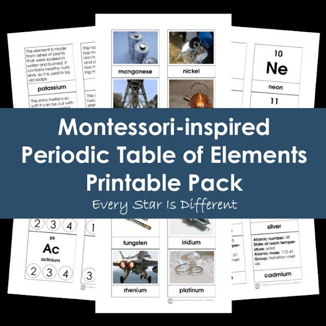 Montessori-inspired Periodic Table of Elements Printable Pack