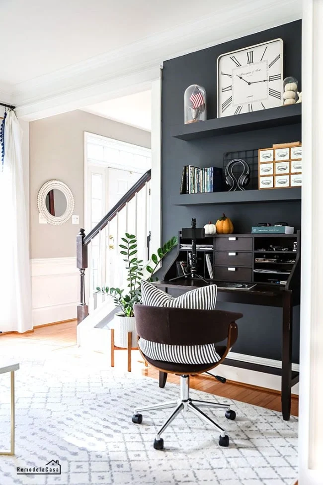 dark and moody home office