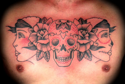 Skull and chest tattoo design for men and women girl images photos pictures wallpaper hd download free