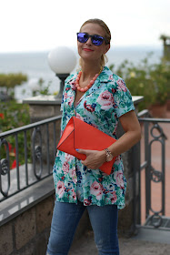 Kenzo stampa fiori, Kenzo shirt, Zara orange clutch, Fashion and Cookies, fashion blog