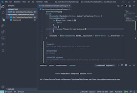 Skrypt Get-ControlSumFromOpticalDrive otworzony w edytorze Visual Studio Code