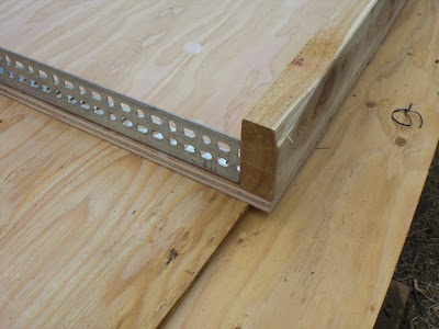 Metal edge trim for plywood