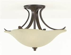 Murray Feiss SF213GBZ Morningside 2 Light Semi-Flush Ceiling Fixture Grecian Bronze