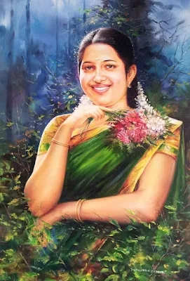 Portrait painting Prakashan Puthur