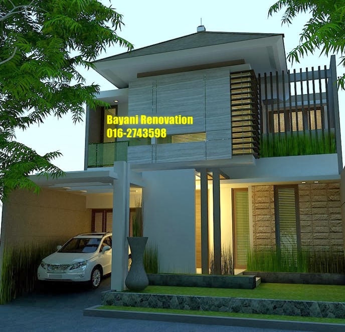 Desain Rumah  Semi Banglo Moden Dua  Lantai  Desain Pagar  