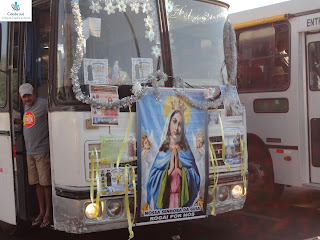 Procissão dos ônibus na romaria de setembro em Juazeiro do Norte.