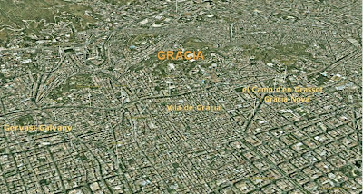 Gracia Neighbourhood seen From Barcelona City Council's 4D Virtual flight