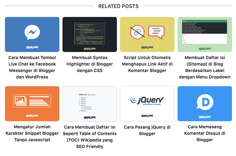 Cara Memasang Artikel Terkait Dengan Gambar di Postingan Blogspot