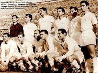 REAL MADRID C. F. Temporada 1958-59. Juan Alonso, Miche, Marquitos, Lesmes II, Santisteban y Zárraga. Joseíto, Kopa, Di Stéfano, Puskas y Gento. REAL MADRID C. F. 5 CLUB ATLÉTICO DE MADRID 0. Domingo 02/11/1958. Campeonato de Liga de 1ª División, jornada 8. Madrid, Estadio Santiago Bernabéu. GOLES: 1-0: 6’, Joseíto. 2-0: 8’, Kopa. 3-0: 61’, Gento. 4-0: 76’, Puskas. 5-0: 78’, Kopa. ÁRBITRO: Juan Gardeazabal Garay. ENTRENADORES: Real Madrid: Luis Antonio Carniglia. Atlético de Madrid: Fernando Daucik. CLASIFICACIÓN FINAL LIGA: Real Madrid: 2º puesto, 41 puntos. Atlético de Madrid: 5º puesto, 32 puntos.