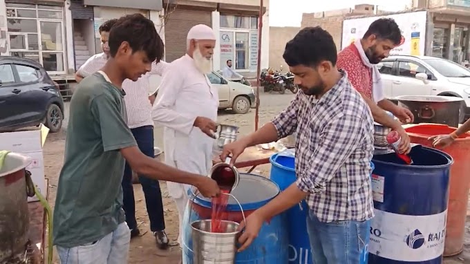 भीषण गर्मी में मीठे पानी की छबीले बनीं राहत का सहारा, वर्षा की कामना में जुटे लोग