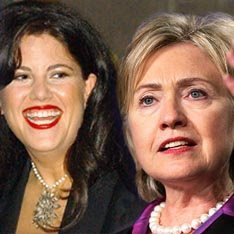 Hillary Clinton and Monica Lewinsky in White House