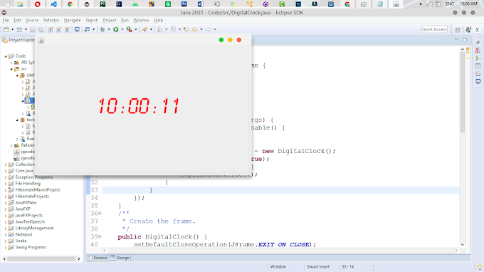 How To Create Digital Clock in java