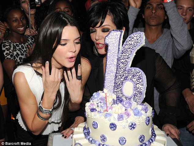 Kendall Jenner half sister of Kim kardashian recently turned 16 