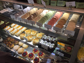 Bouchon Bakery - oversized macarons and various cookies