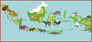 bagan persebaran fauna di Indonesia tema 1 kelas 5 subtema 1