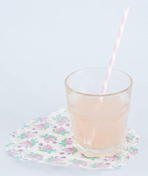 pink striped straws