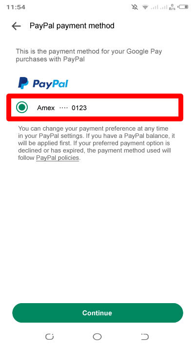 choose paypal payment method