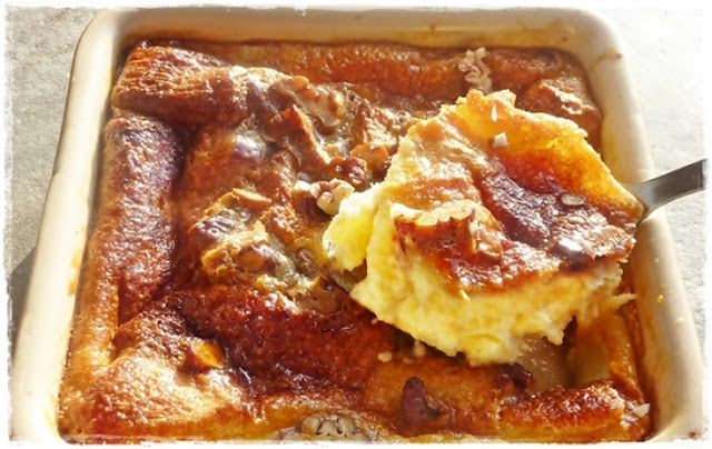 bread and butter pudding recipe, strata recipe, leftover bread