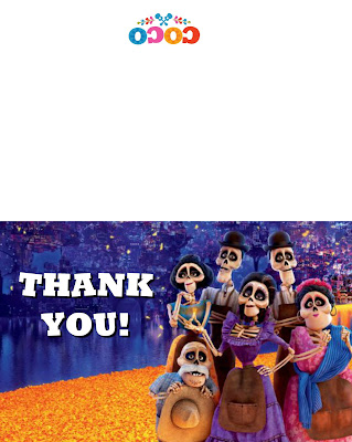 pixar coco thank you cards