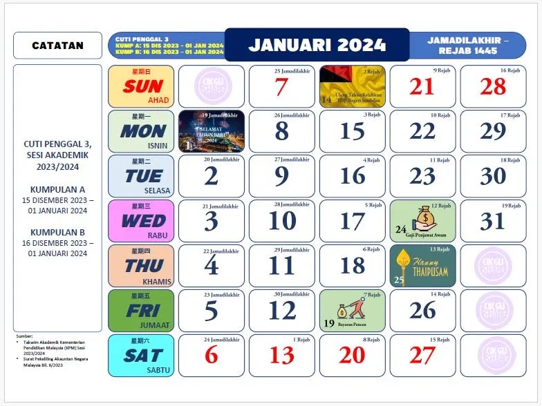 Kalendar Akademik Sesi 2024 / 2025