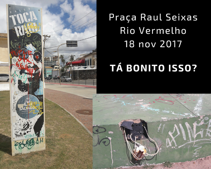 Praça Raul Seixas vandalizada