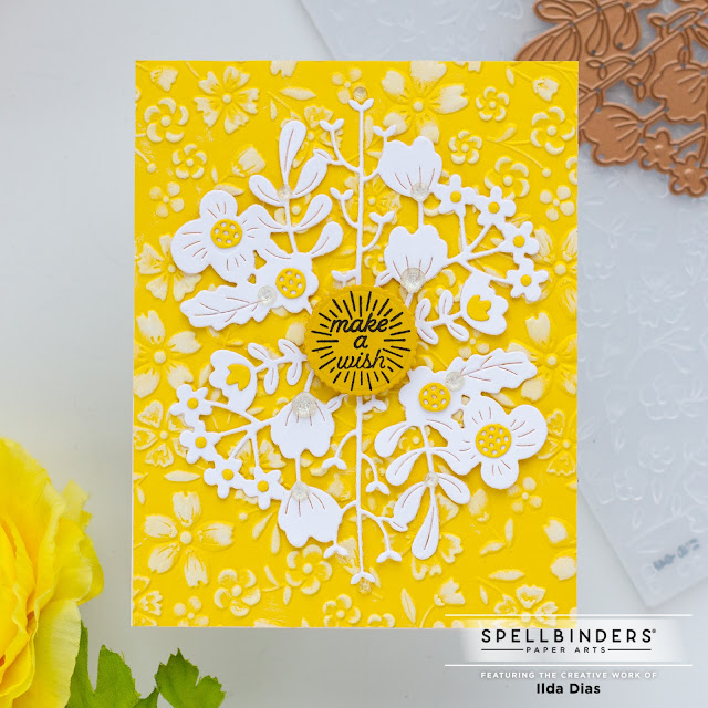 #Spellbinders,#neverstopmaking,Floral Reflection Collection,Floral Frenzy Cards,Spellbinders,Card Making, Stamping, Die Cutting, handmade card, ilovedoingallthingscrafty, Stamps, how to, 3d embossing folder