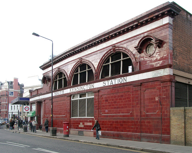 South Kensington tube station, Seen from Pelham Street, Kensington, London