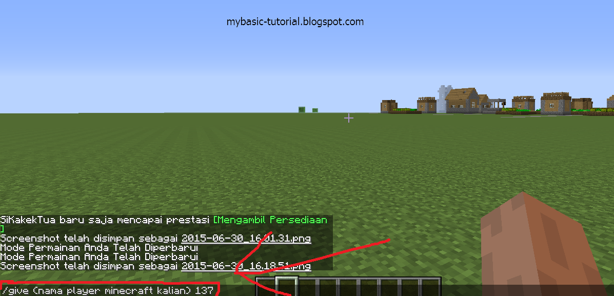 3. Setelah itu , maka "Command Block" akan spawn/muncul 