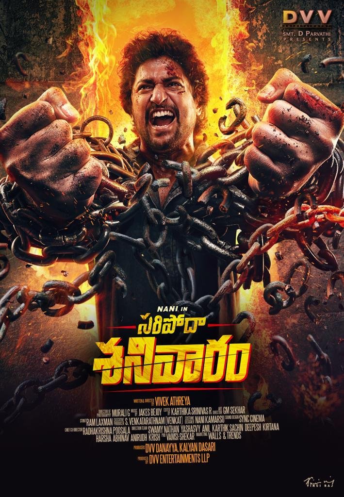 Telugu movie Saripodhaa Sanivaaram 2024 wiki, full star-cast, Release date, budget, cost, Actor, actress, Song name, photo, poster, trailer, wallpaper