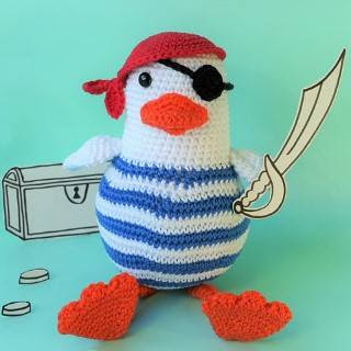 PATRON GAVIOTA PIRATA AMIGURUMI 27193