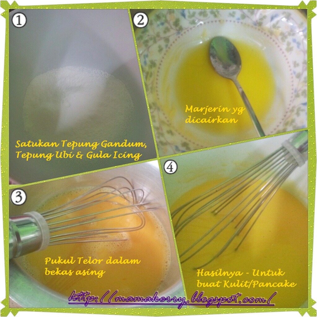 Sweetmama: My 1st Trial Durian Crepe Step by Step Membuat 