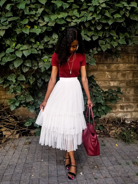 How To Wear A Tiered Tulle Skirt Outfit