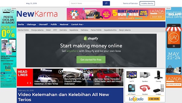 Newkarma: Theme WordPress Khusus Website Magazine, Berita atau News Indonesia